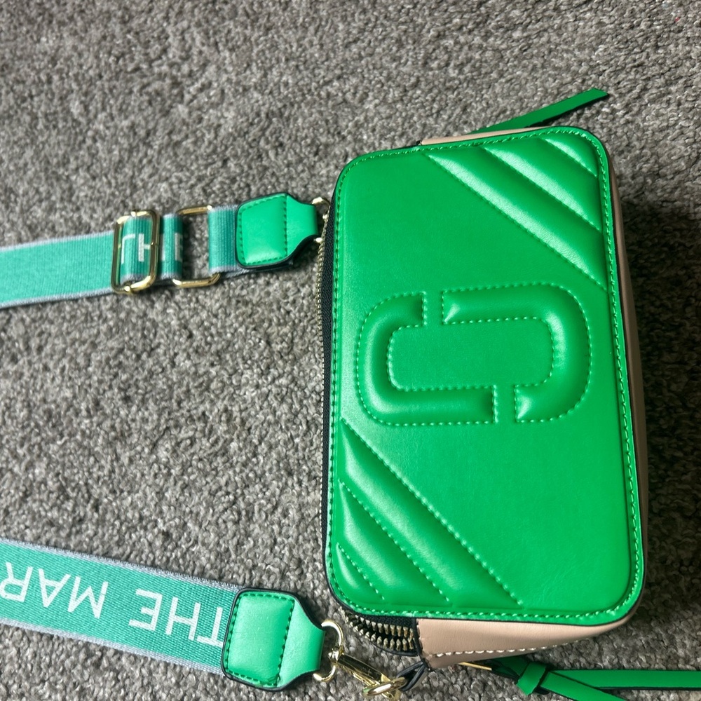 Marc Jacobs Green and White Crossbody Bag